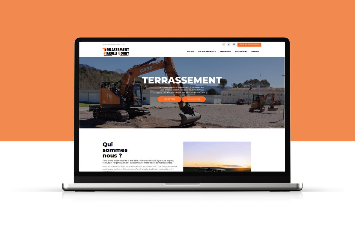 référencement site web pour société de terrassement par Interpaul